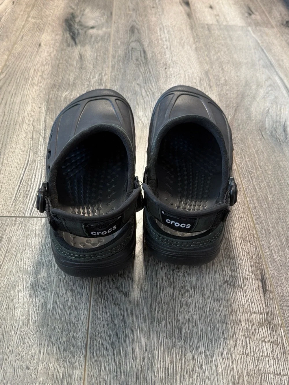 CROCS Men's Black Slip-On Sport Clog with Heel Strap